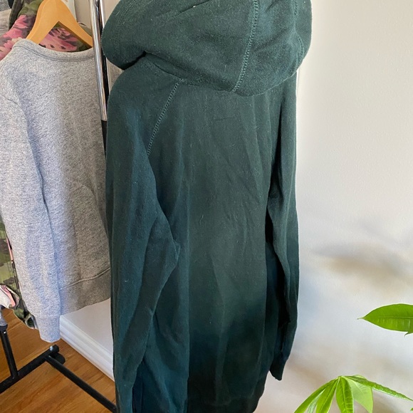 Roots hoodie extra long length dark green size xs - Picture 2 of 4